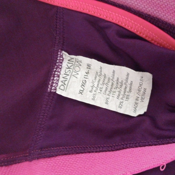 DANSKIN BRAS 1 PURPLE/PINK+1 GREEN/LT.GREEN SIZE 32 - Picture 4 of 4